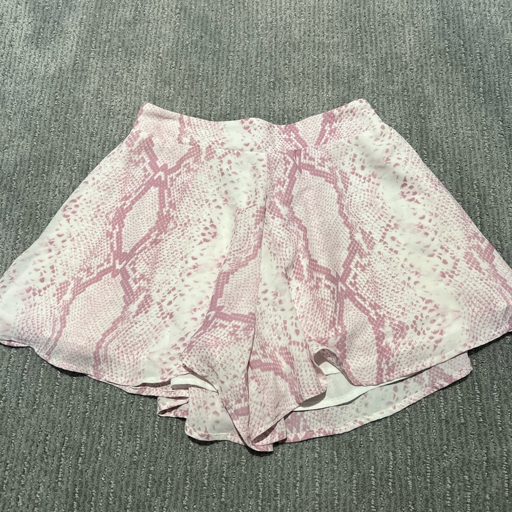 Snake print shorts
